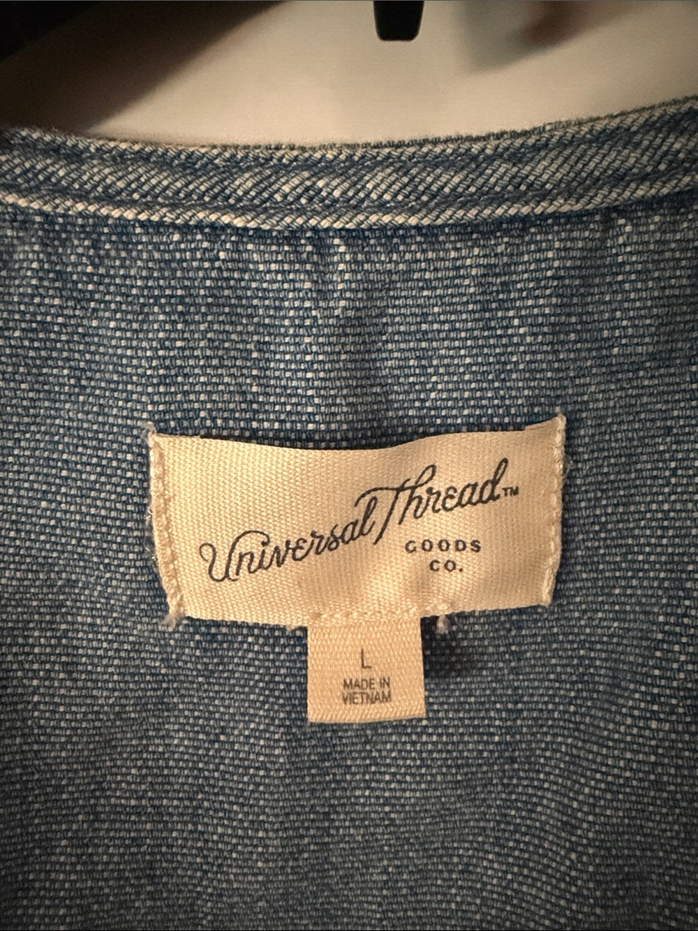 Universal Thread Light Wash Denim Tie-Front Vest - Picture 3 of 3